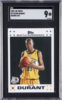 2007-08 Topps #2 Kevin Durant Rookie Card - SGC MT 9